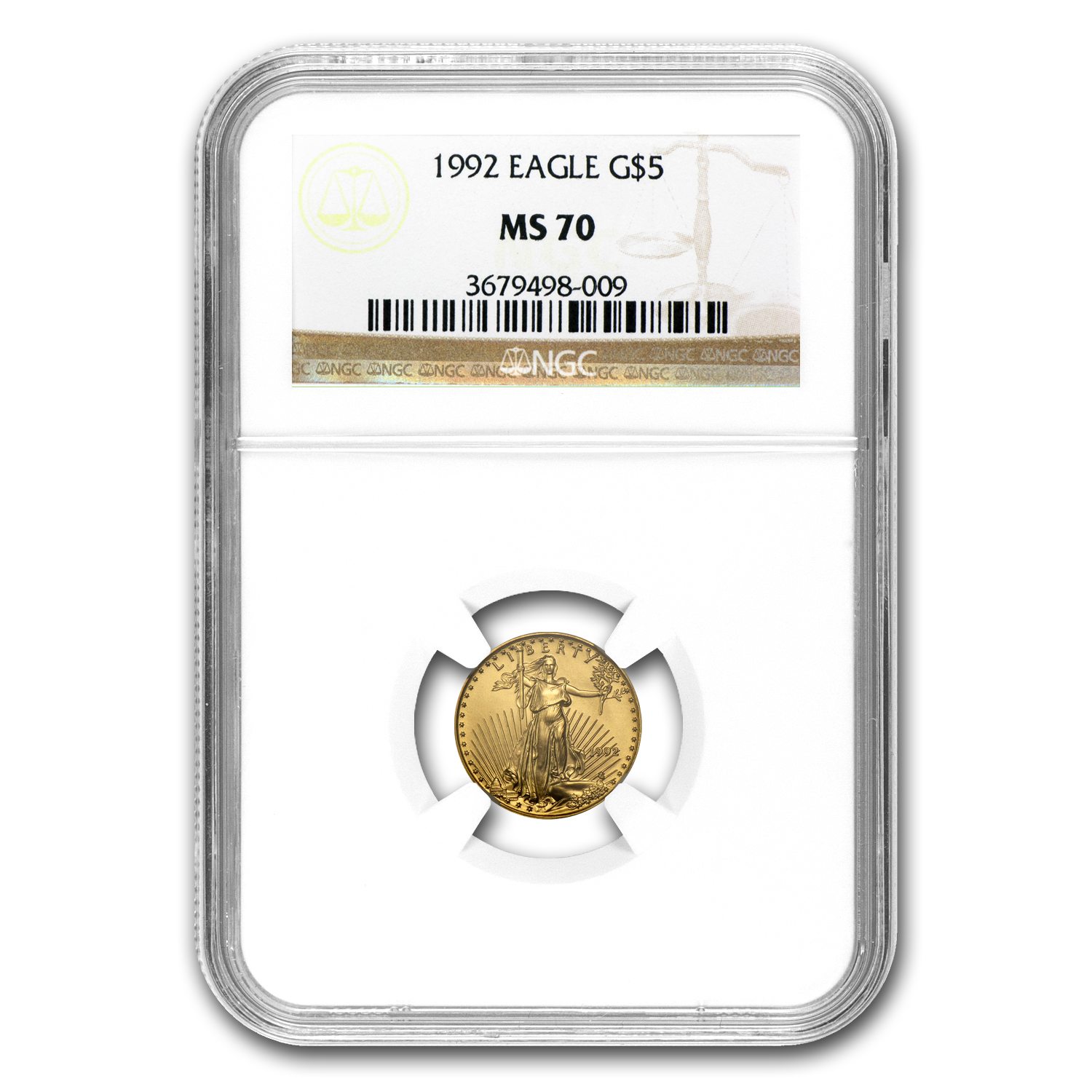 Buy 1992 1/10 oz American Gold Eagle MS-70 NGC