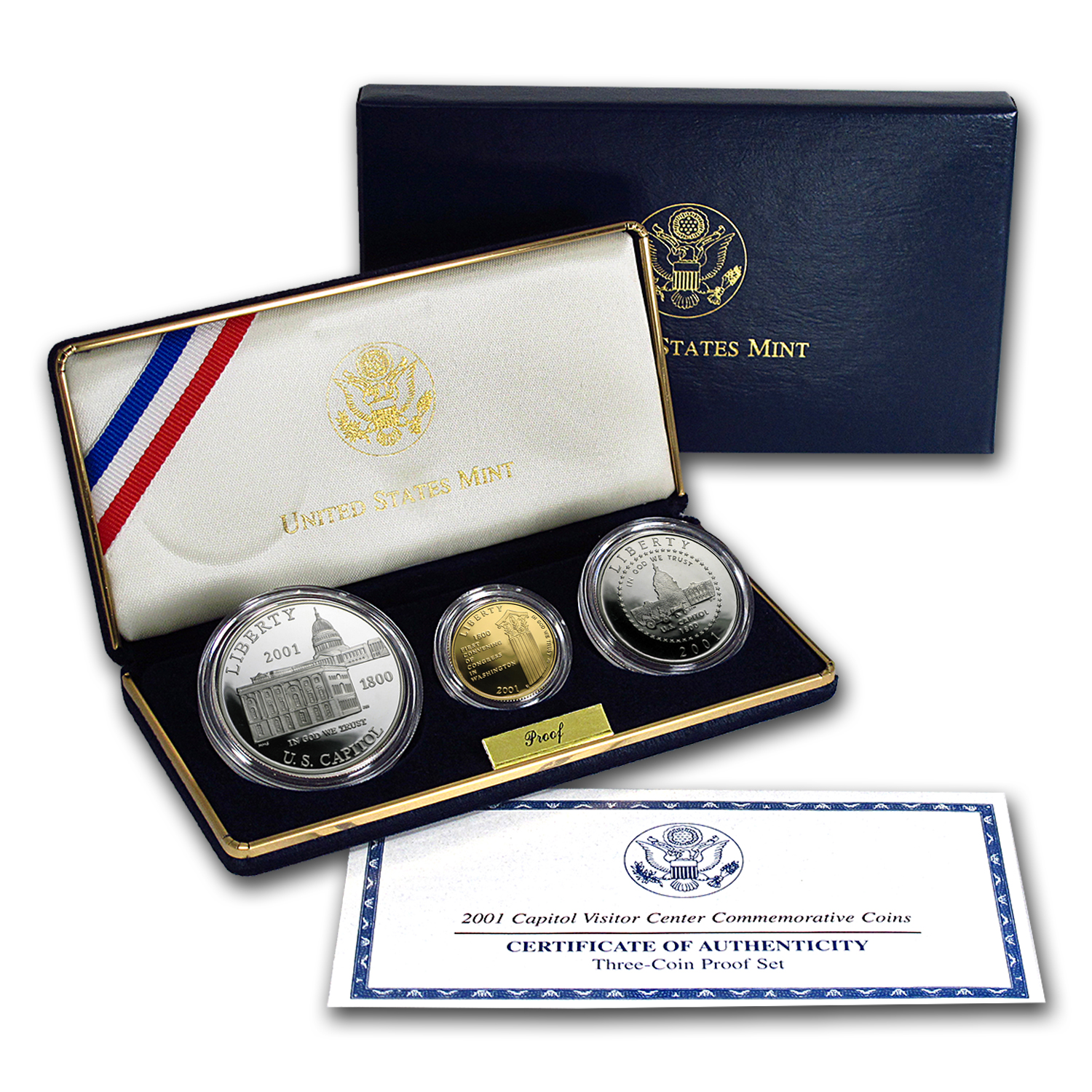 Buy 2001 3-Coin Commem Capitol Visitor Center Proof