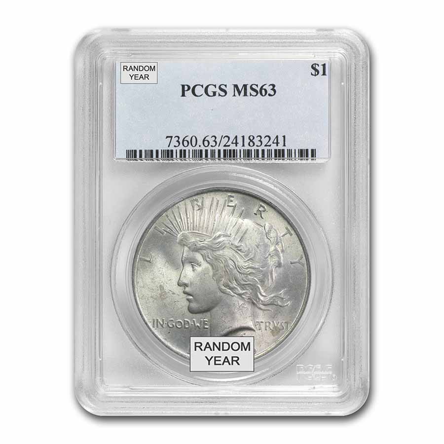 Buy 1922-1935 Peace Dollars MS-63 PCGS