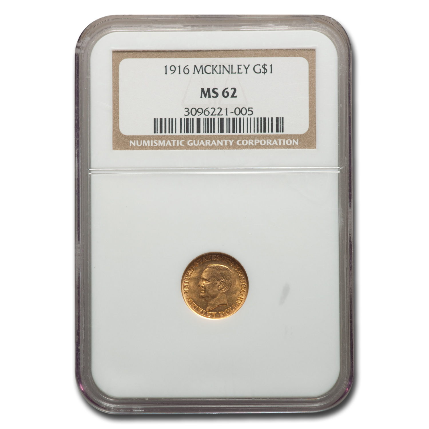 Buy 1916 Gold $1.00 McKinley Memorial MS-62 NGC