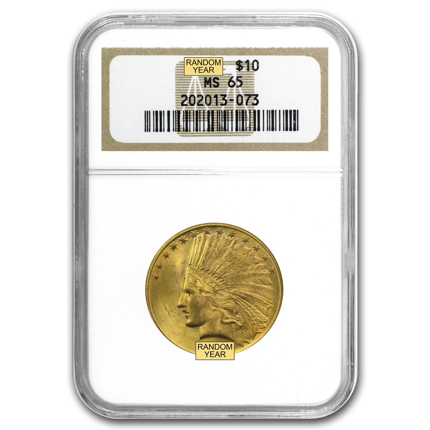 Buy $10 Indian Gold Eagle MS-65 NGC (Random) - Click Image to Close
