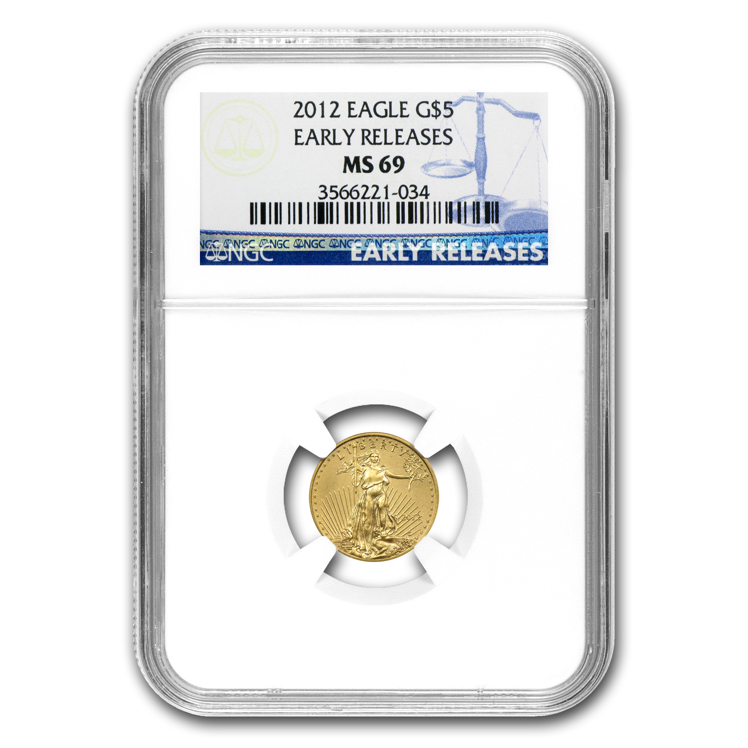Buy 2012 1/10 oz American Gold Eagle MS-69 NGC