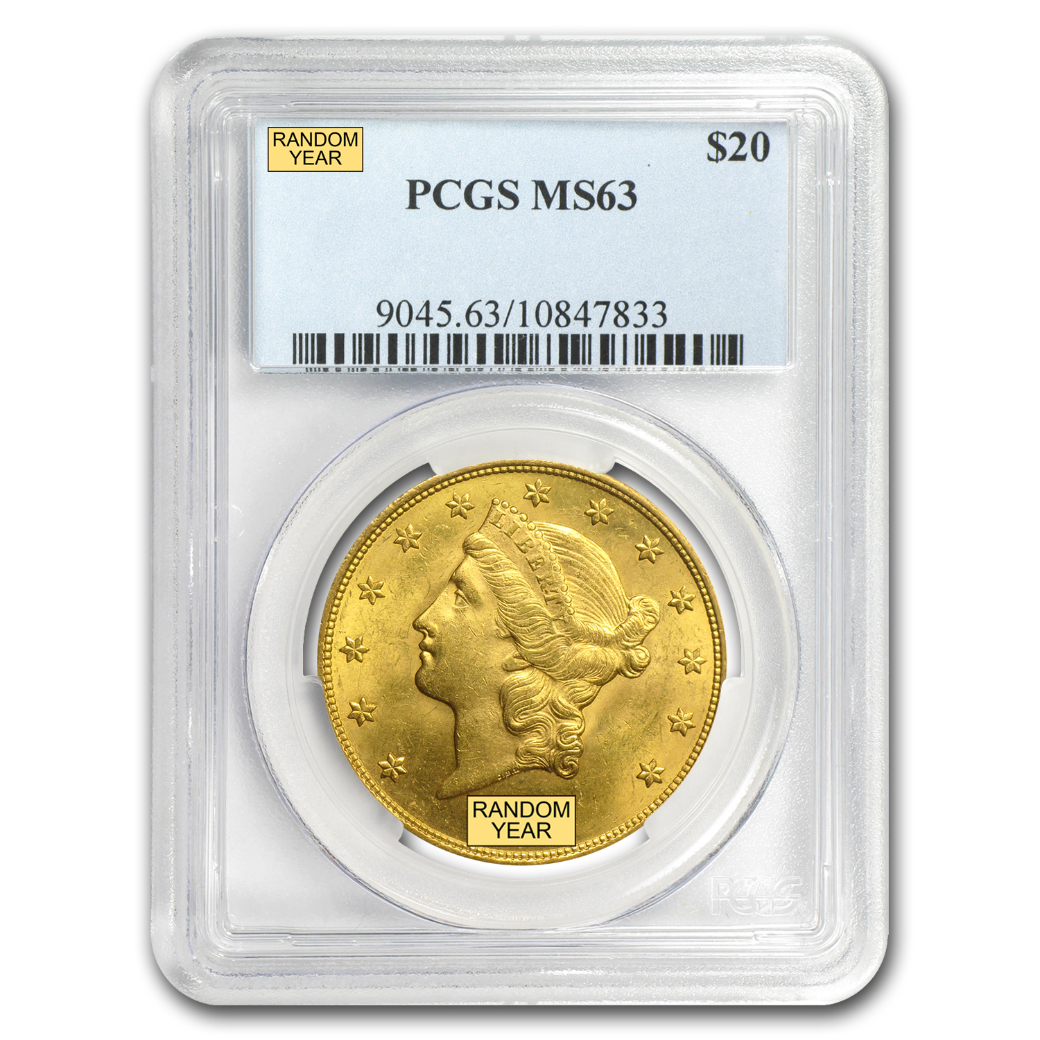 Liberty Gold Double Eagle $20 MS-63 PCGS