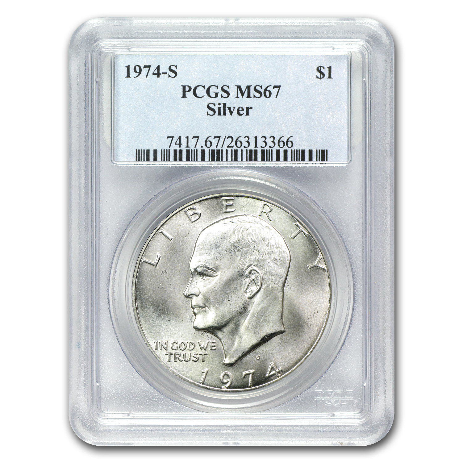 Buy 1971-1976 40% Silver Eisenhower Dollar MS-67 PCGS (Random Year)