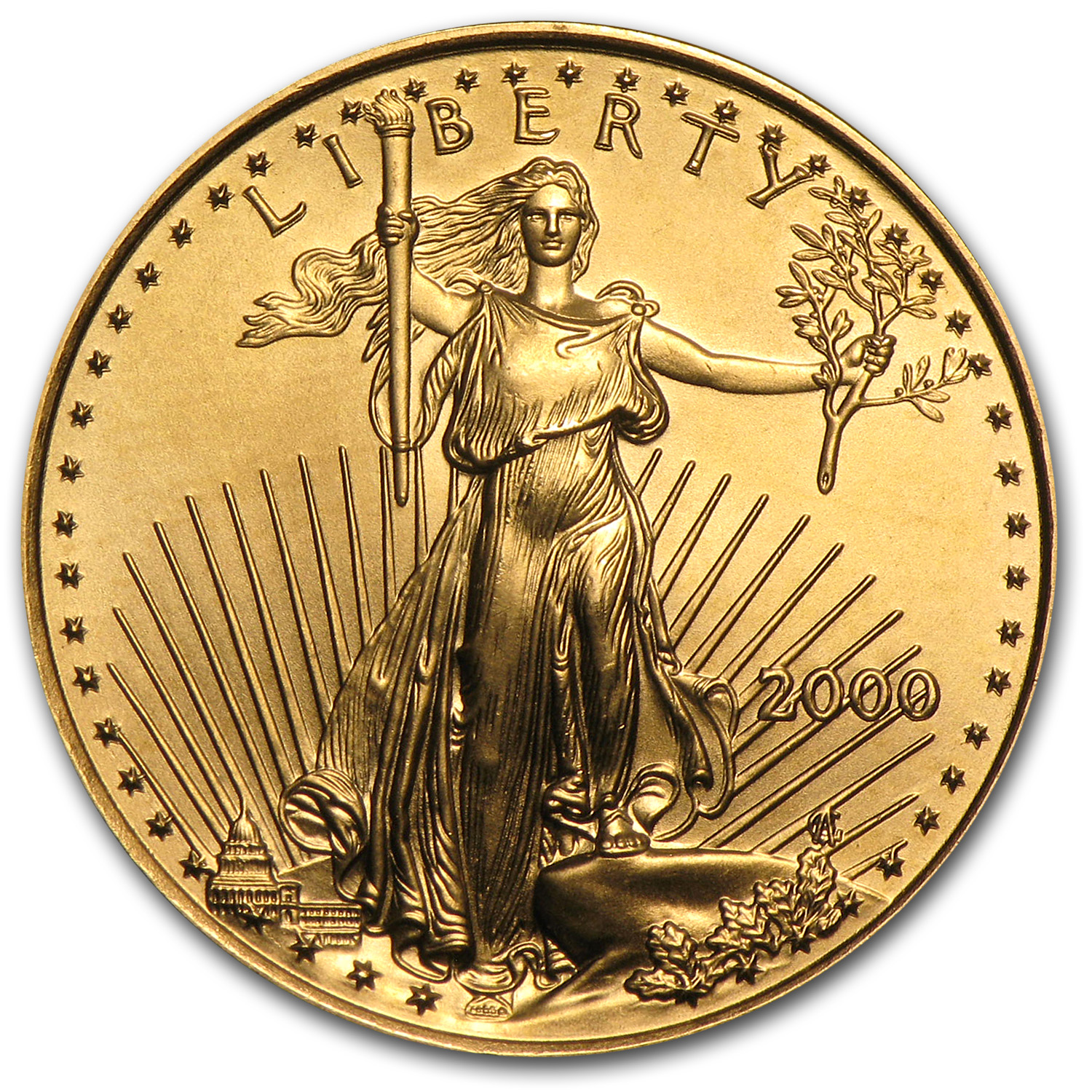 Buy 2000 1/4 oz American Gold Eagle BU