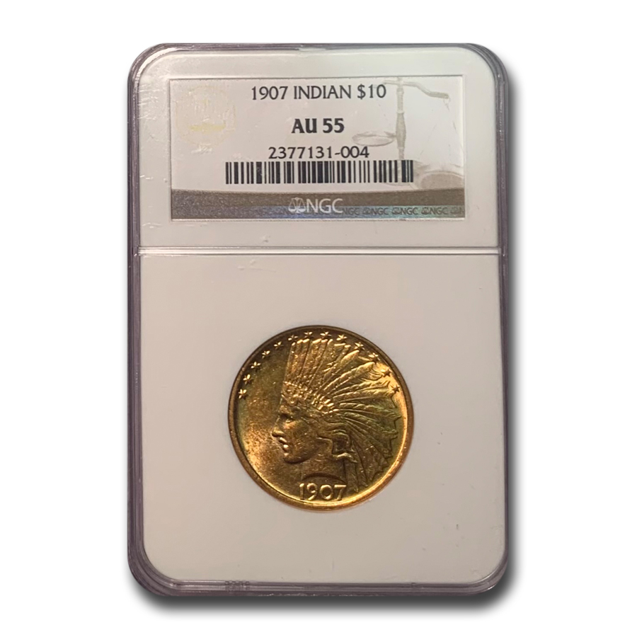 Buy 1907 $10 Indian Gold Eagle AU-55 NGC
