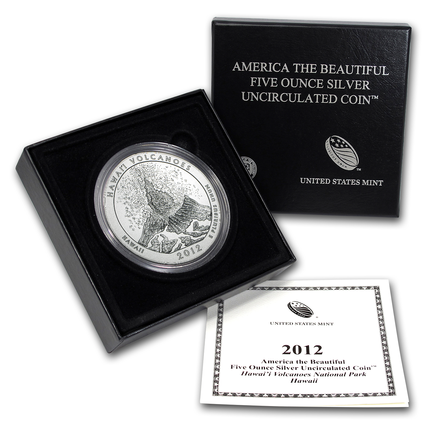 Buy 2012-P 5 oz Silver ATB Hawaii Volcanoes (w/Box & COA) - Click Image to Close