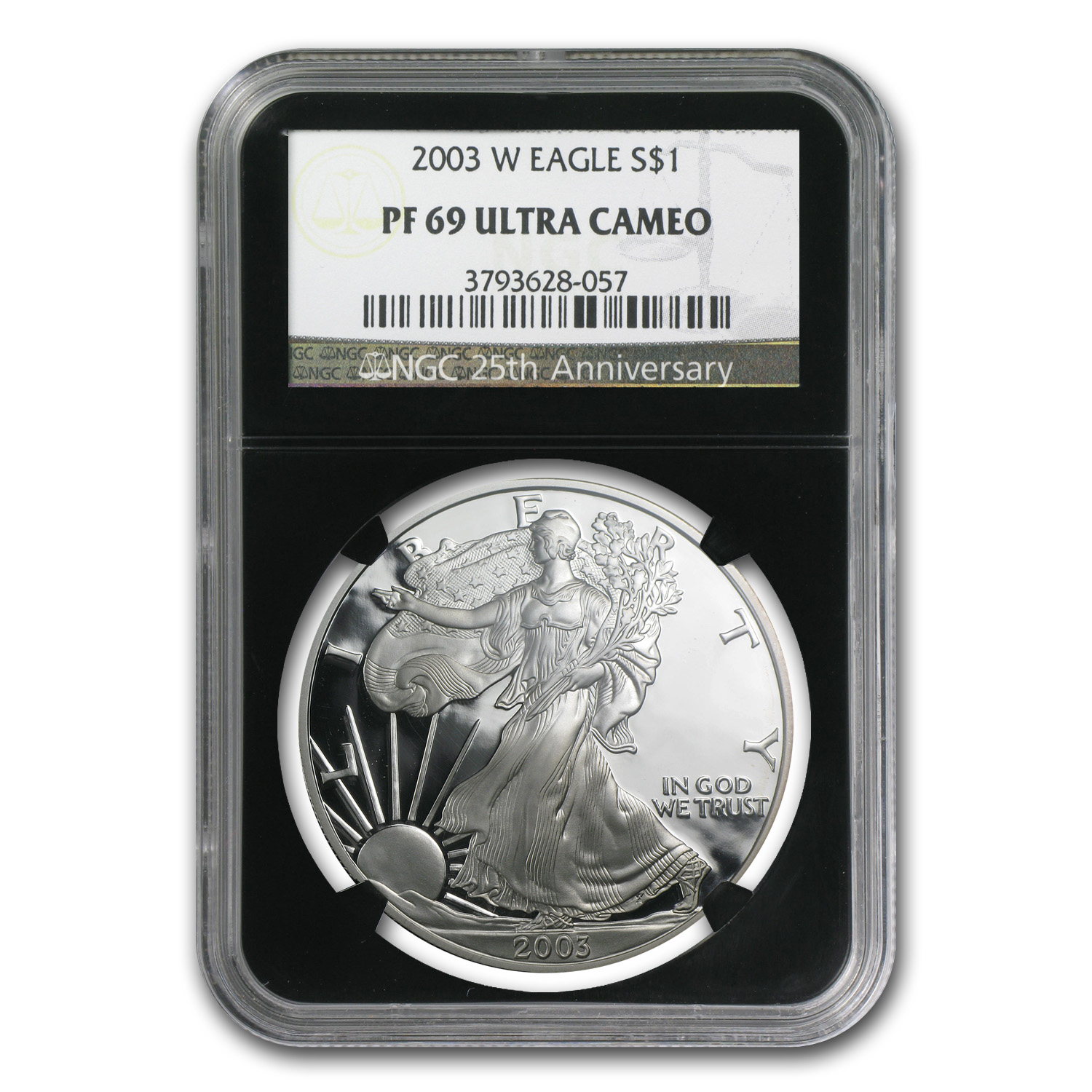 Buy 2003-W Proof American Silver Eagle PF-69 NGC (Retro Black Insert)
