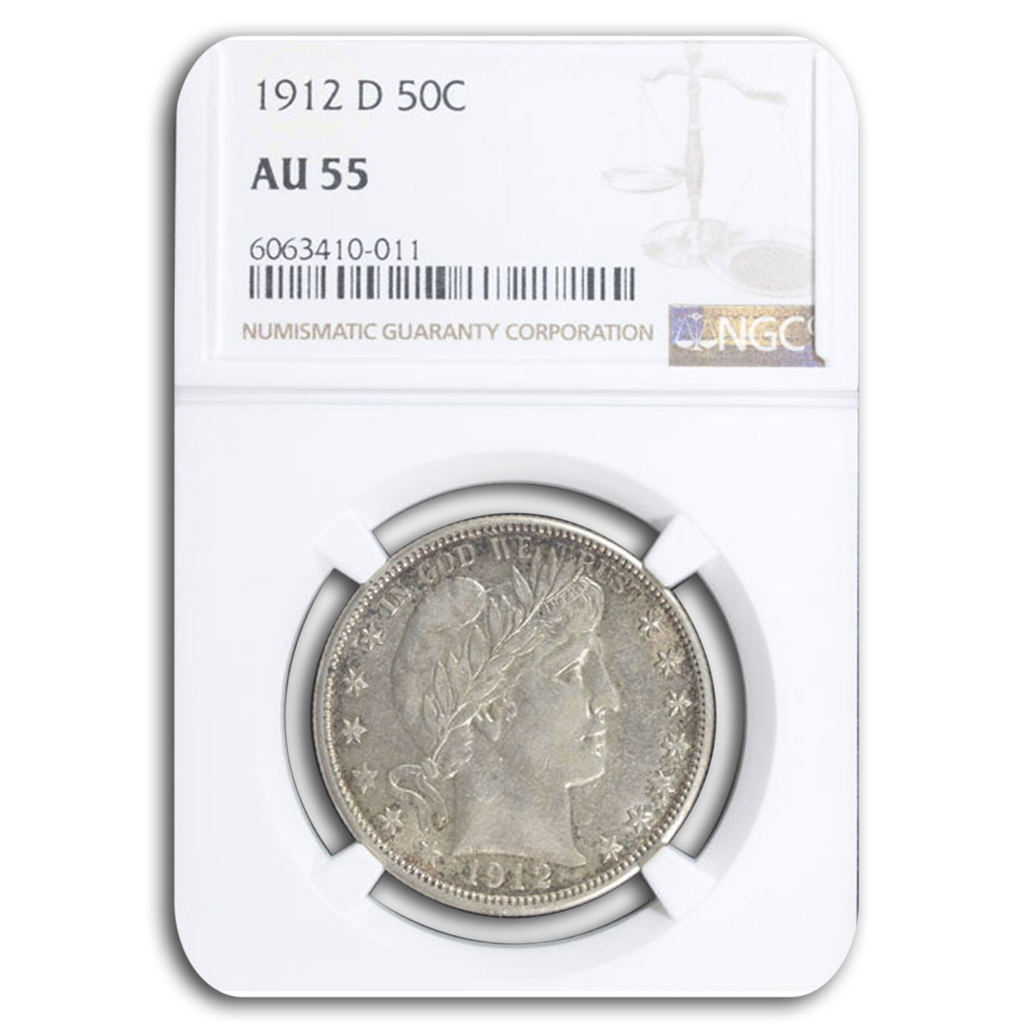 Buy 1912-D Barber Half Dollar AU-55 NGC