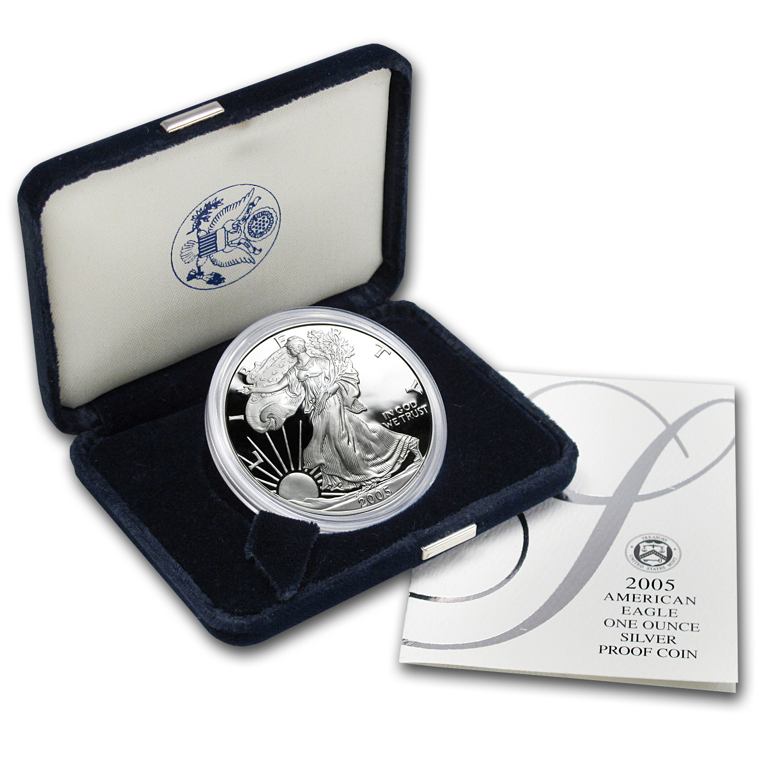 Buy 2005-W 1 oz Proof American Silver Eagle (w/Box & COA)