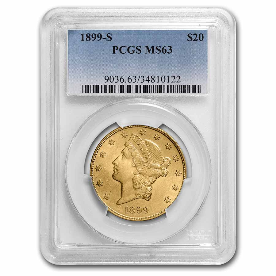 Buy 1899-S $20 Liberty Gold Double Eagle MS-63 PCGS