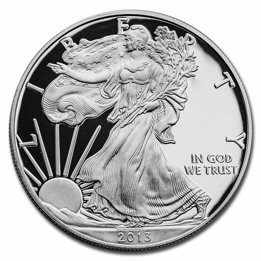 Buy 2013-W 1 oz Proof American Silver Eagle (w/Box & COA)