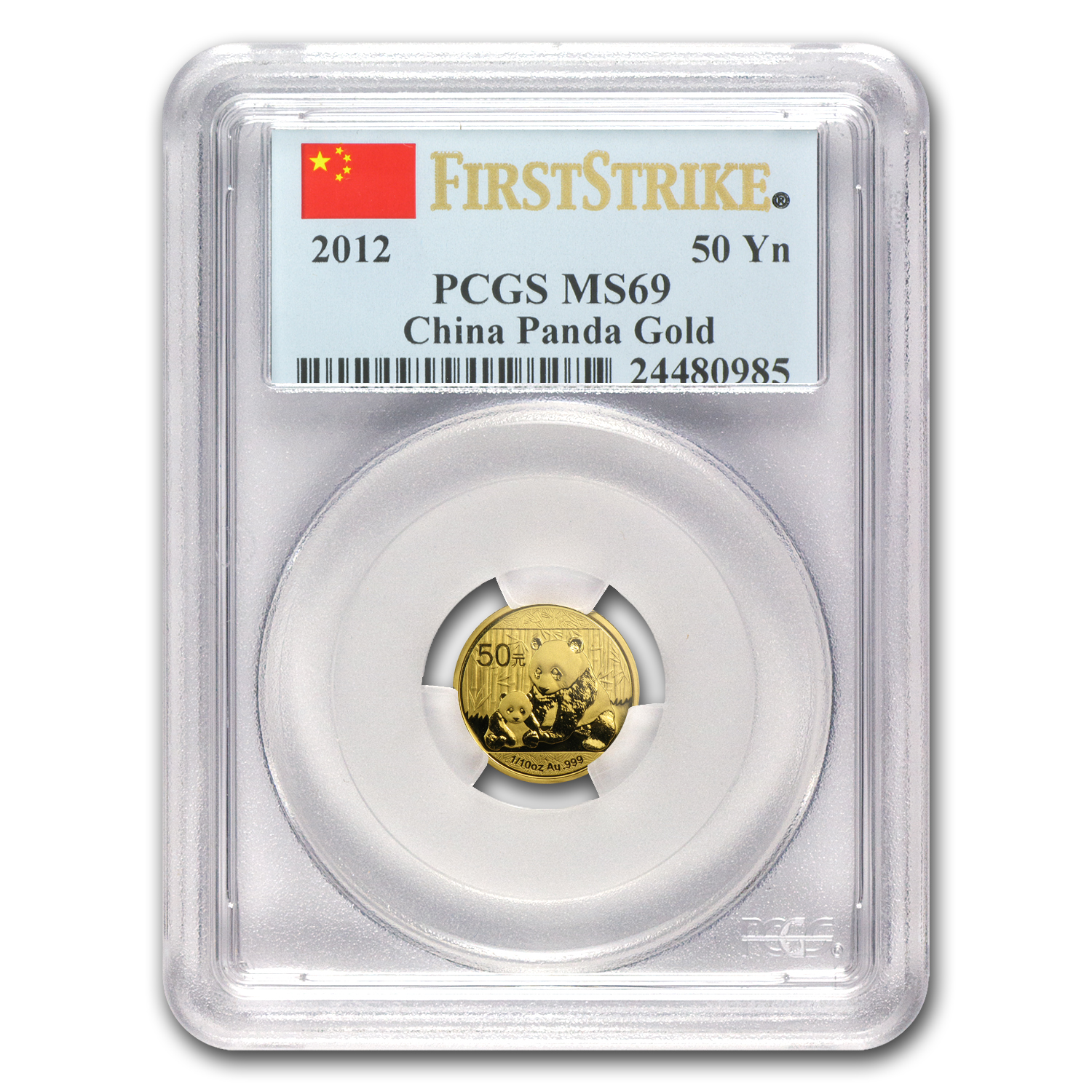 Buy 2012 China 1/10 oz Gold Panda MS-69 PCGS (FirstStrike?)