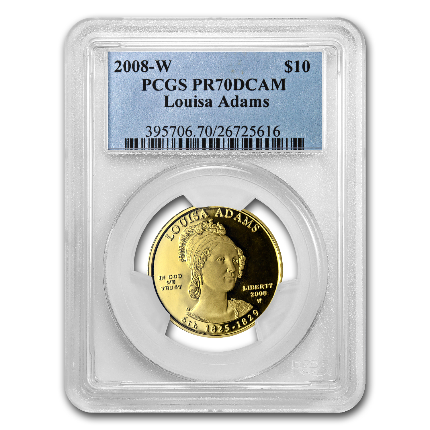Buy 2008-W 1/2 oz Proof Gold Louisa Adams PR-70 PCGS