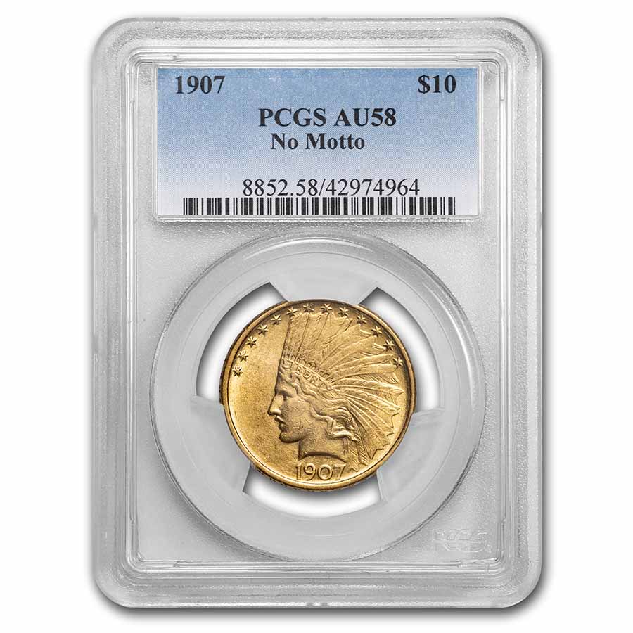 Buy 1907 $10 Indian Gold Eagle AU-58 PCGS