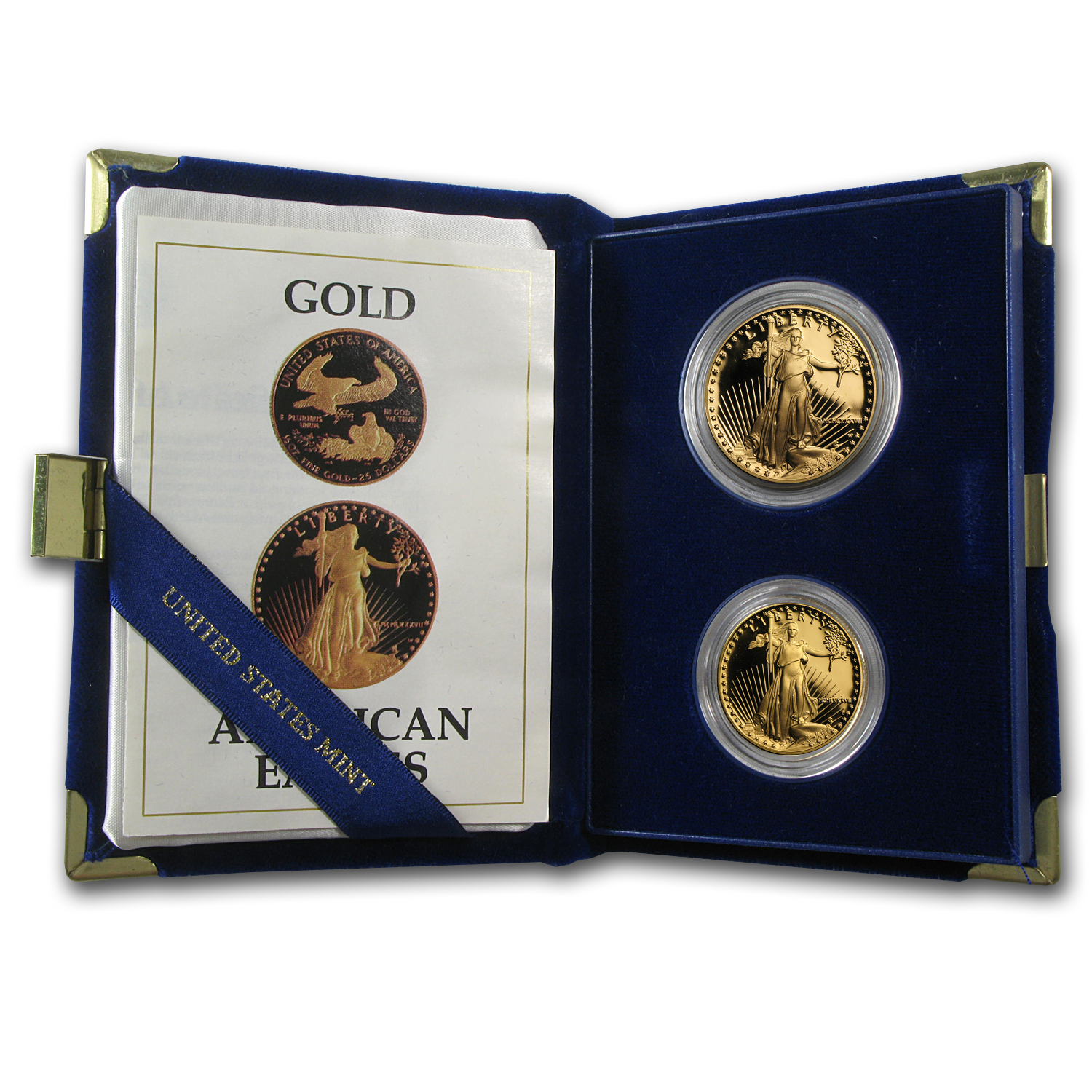Buy 1987-W/P 2-Coin Proof American Gold Eagle Set (w/Box & COA)