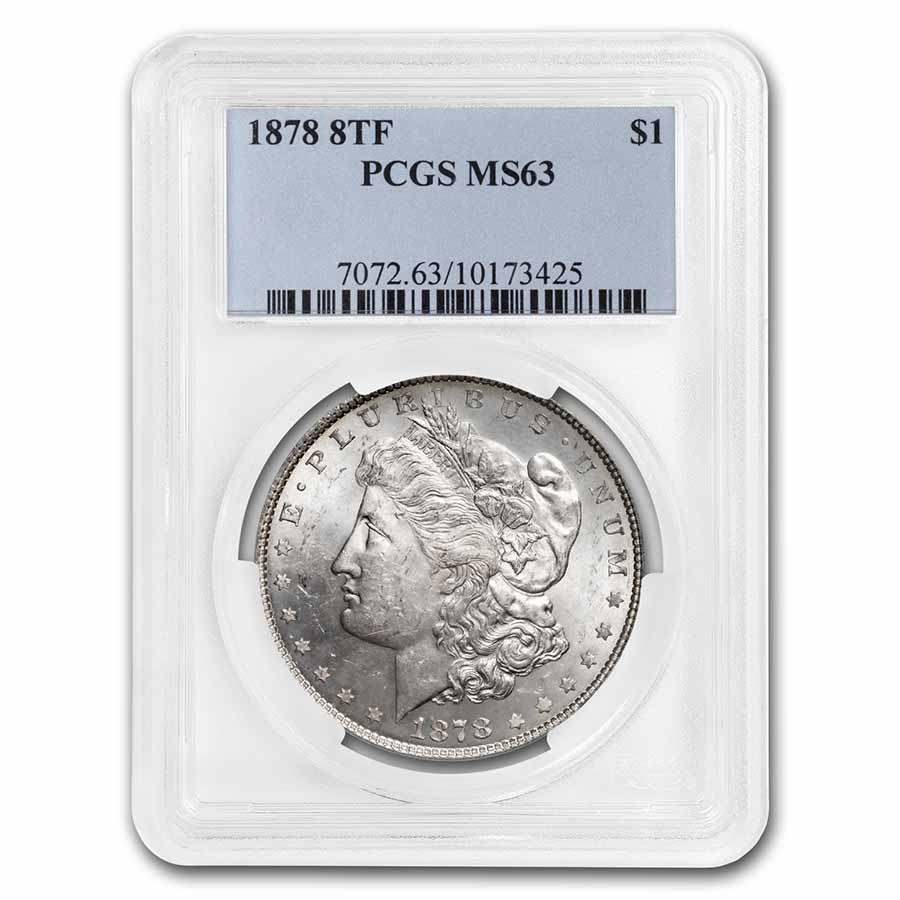 Buy 1878 Morgan Dollar 8 TF MS-63 PCGS