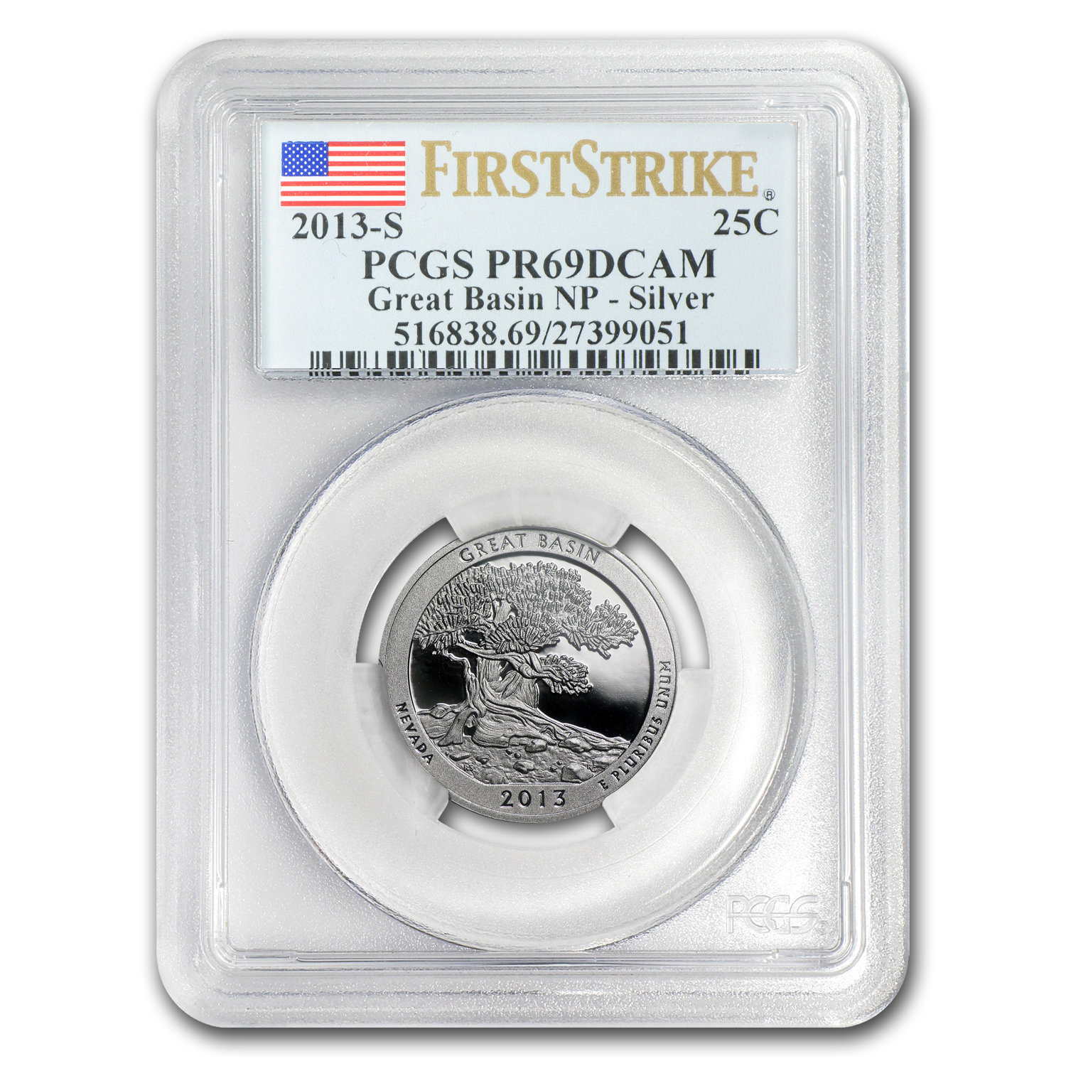 Buy 2013-S Silver Quarter ATB Great Basin PR-69 PCGS (FS)