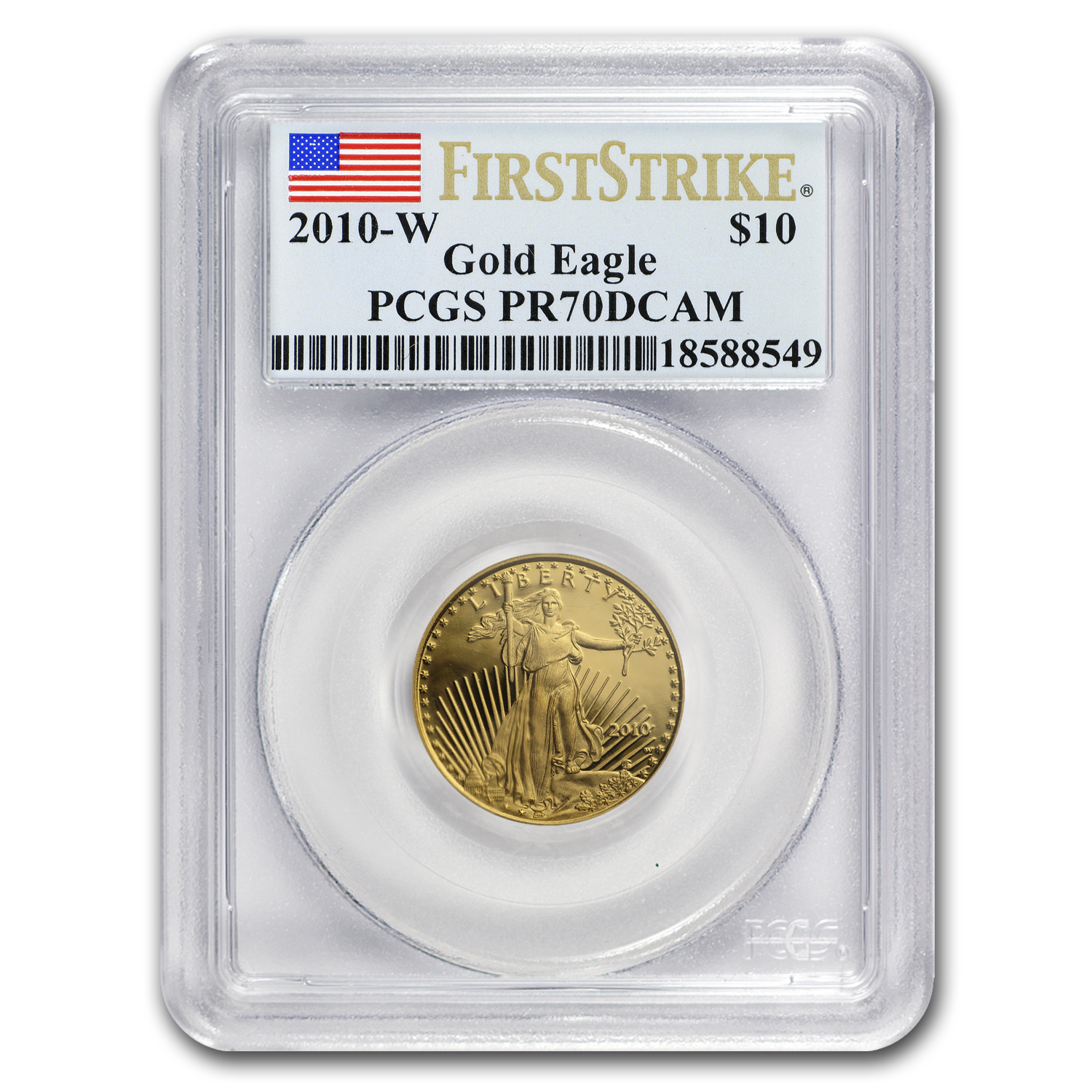 Buy 2010-W 1/4 oz Proof American Gold Eagle PR-70 PCGS (FirstStrike?)