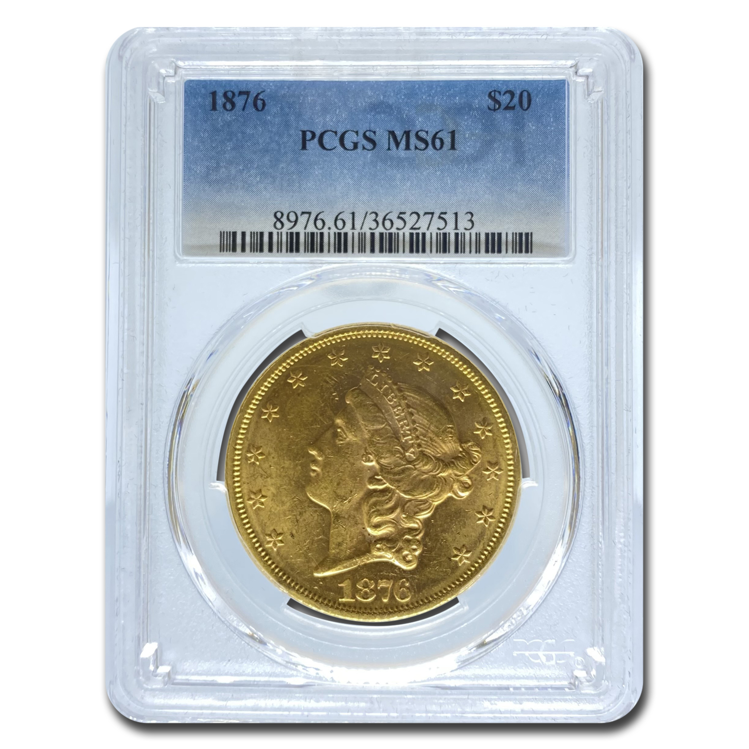Buy 1876 $20 Liberty Gold Double Eagle MS-61 PCGS - Click Image to Close