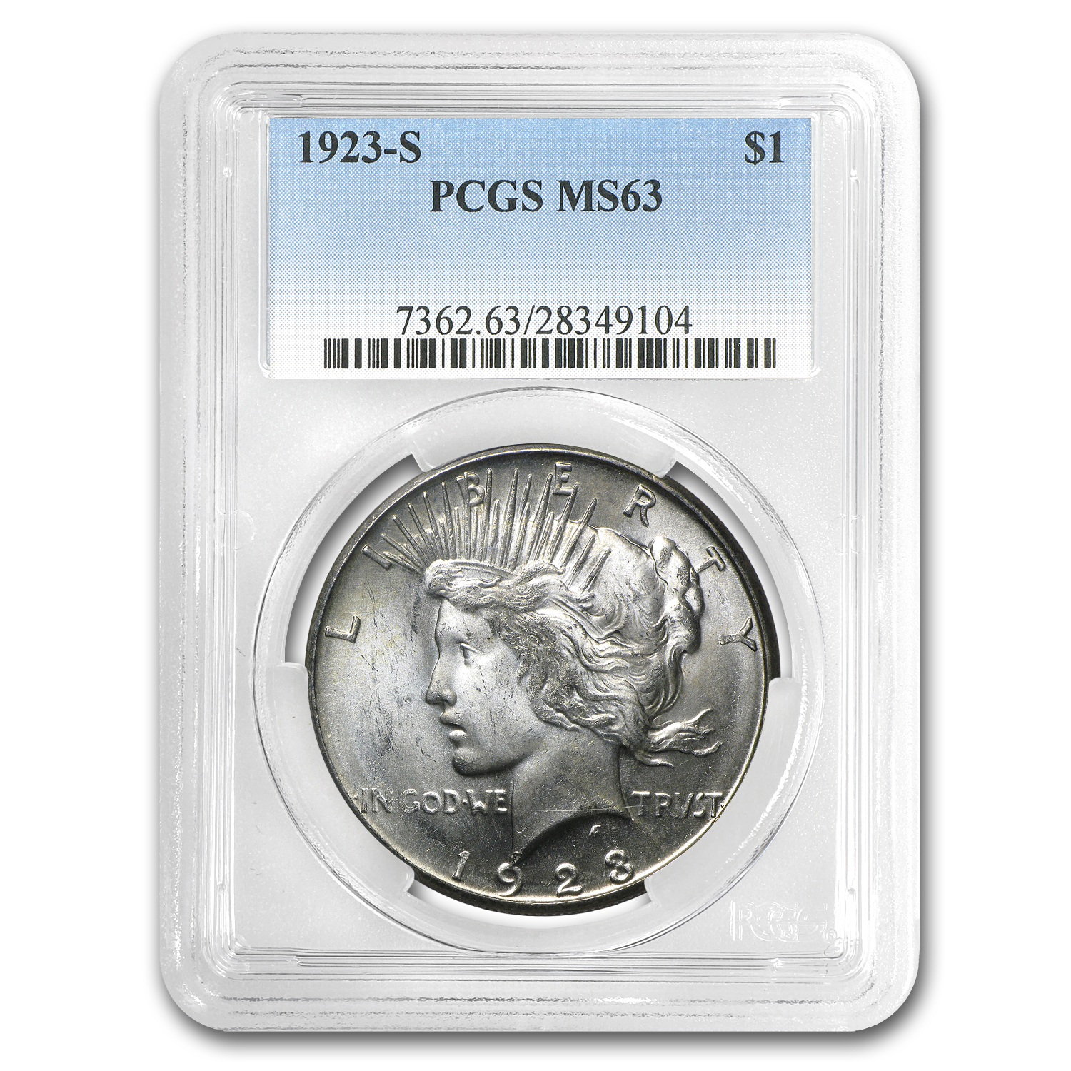 Buy 1923-S Peace Dollar MS-63 PCGS