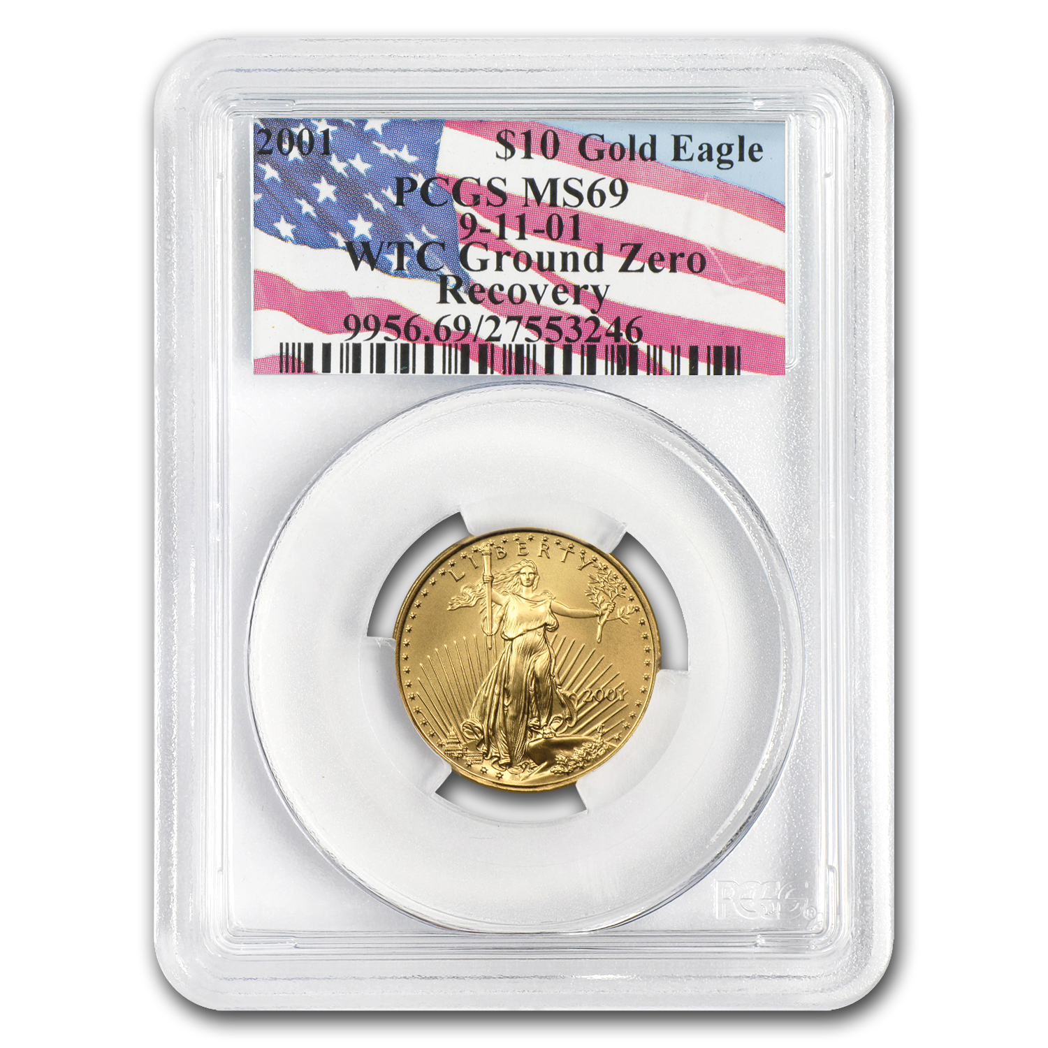 Buy 2001 1/4 oz American Gold Eagle MS-69 PCGS (World Trade Center)