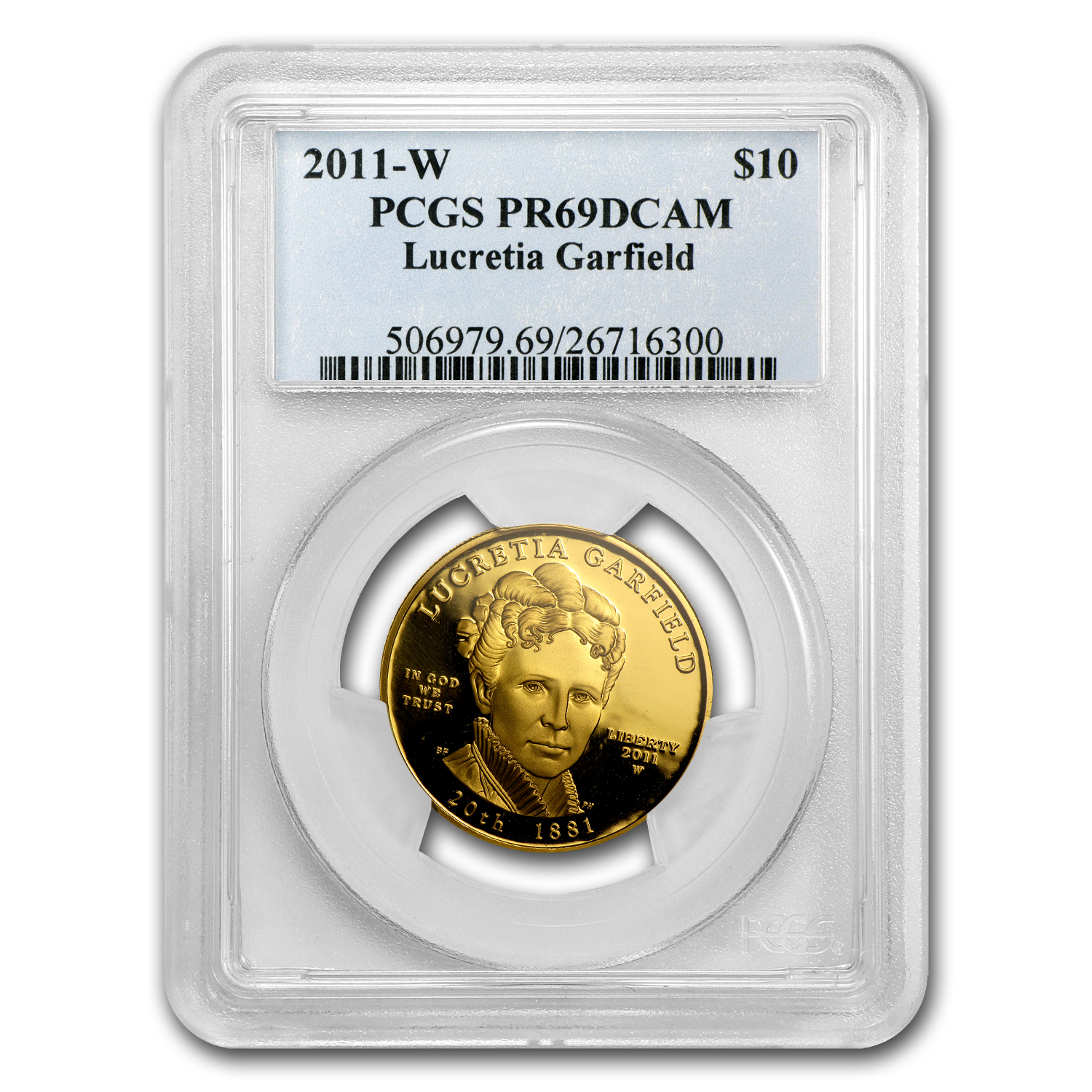 Buy 2011-W 1/2 oz Proof Gold Lucretia Garfield PR-69 PCGS