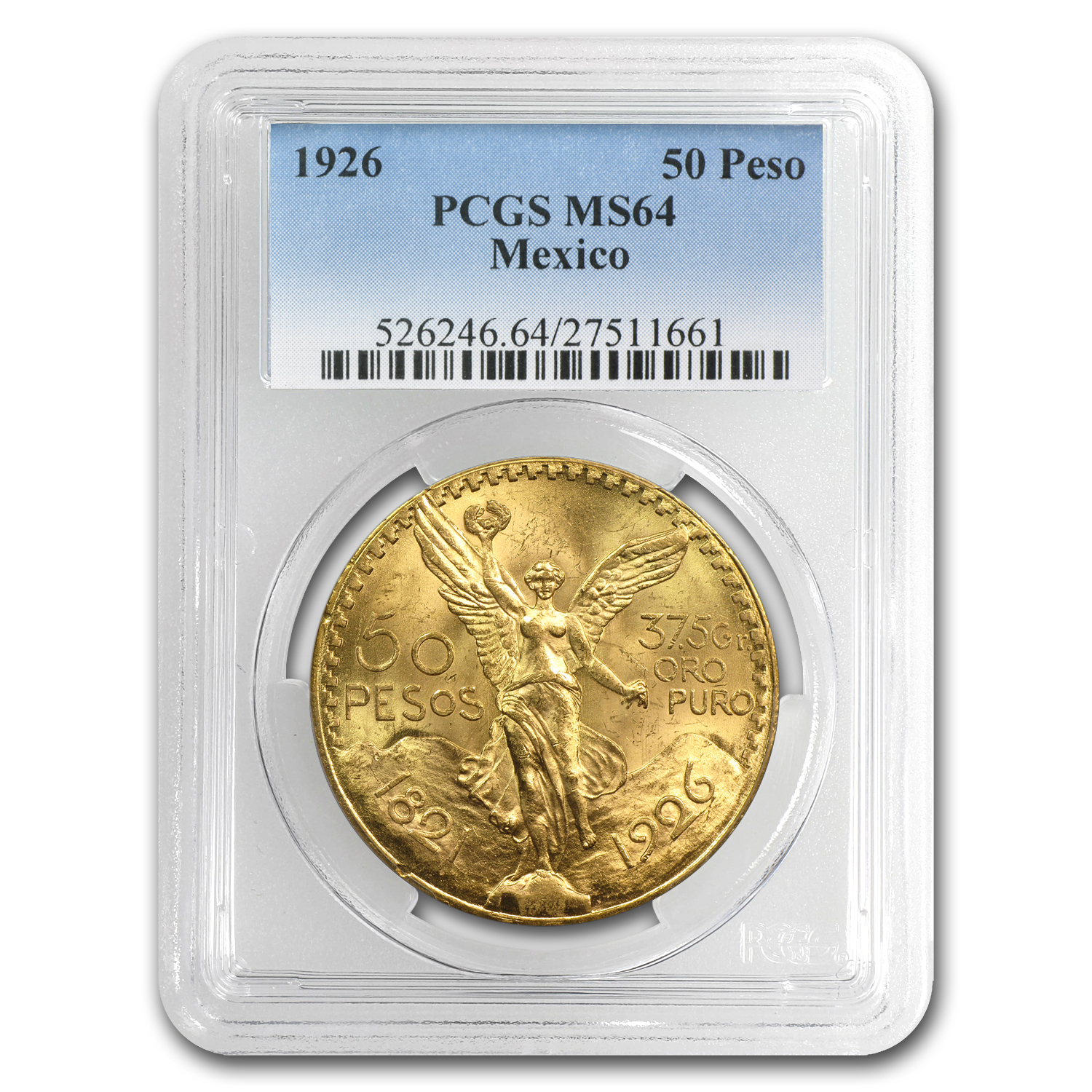 Buy 1926 Mexico Gold 50 Pesos MS-64 PCGS - Click Image to Close