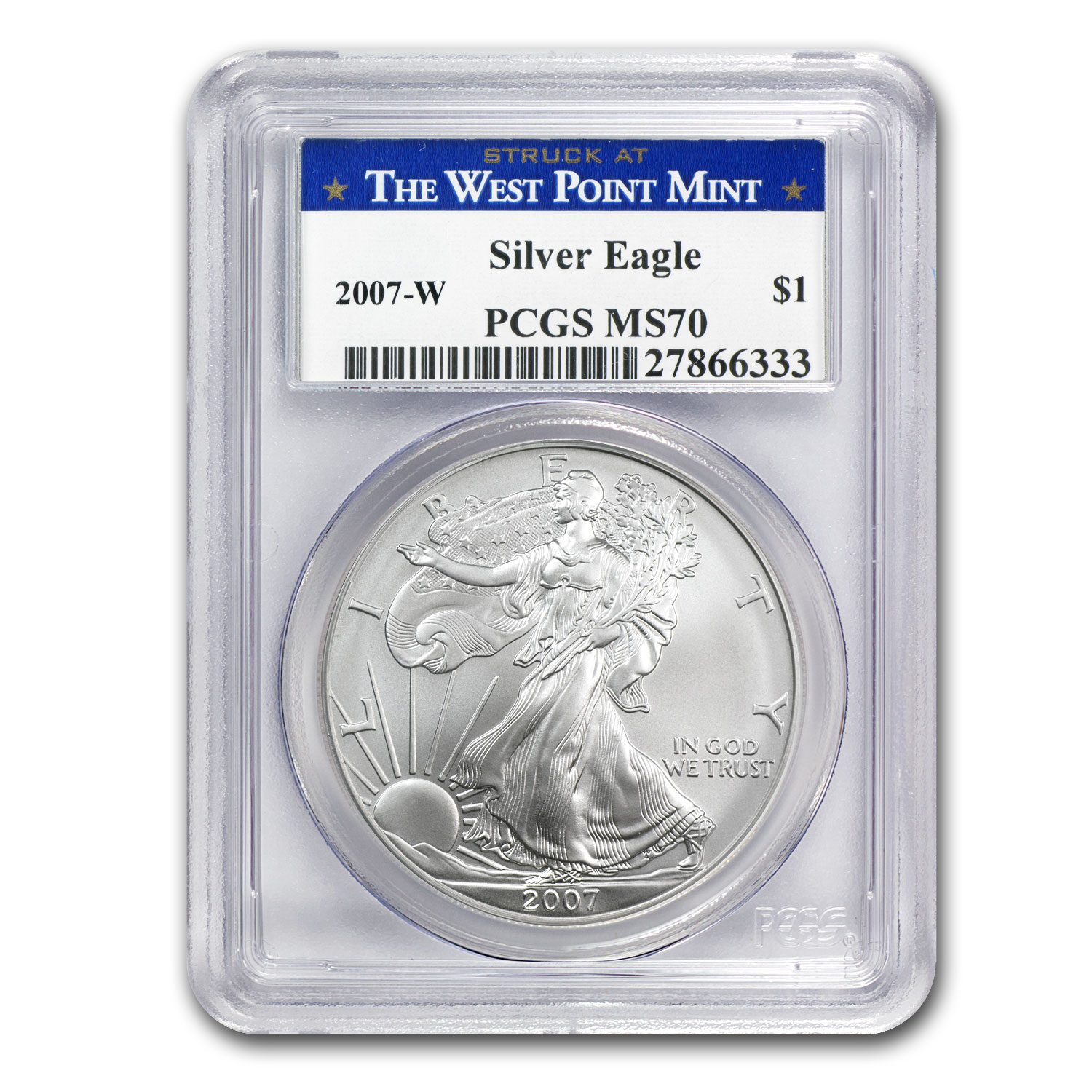 Buy 2007-W Burnished American Silver Eagle MS-70 PCGS