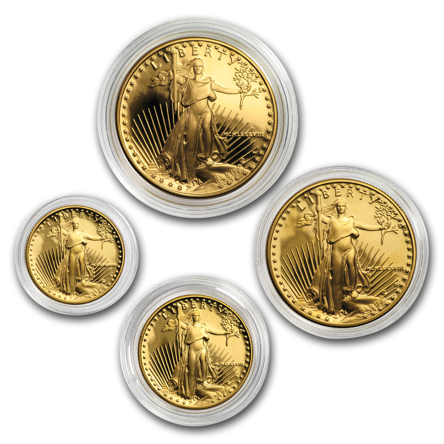 Buy 4-Coin Proof American Gold Eagle Set Random Year