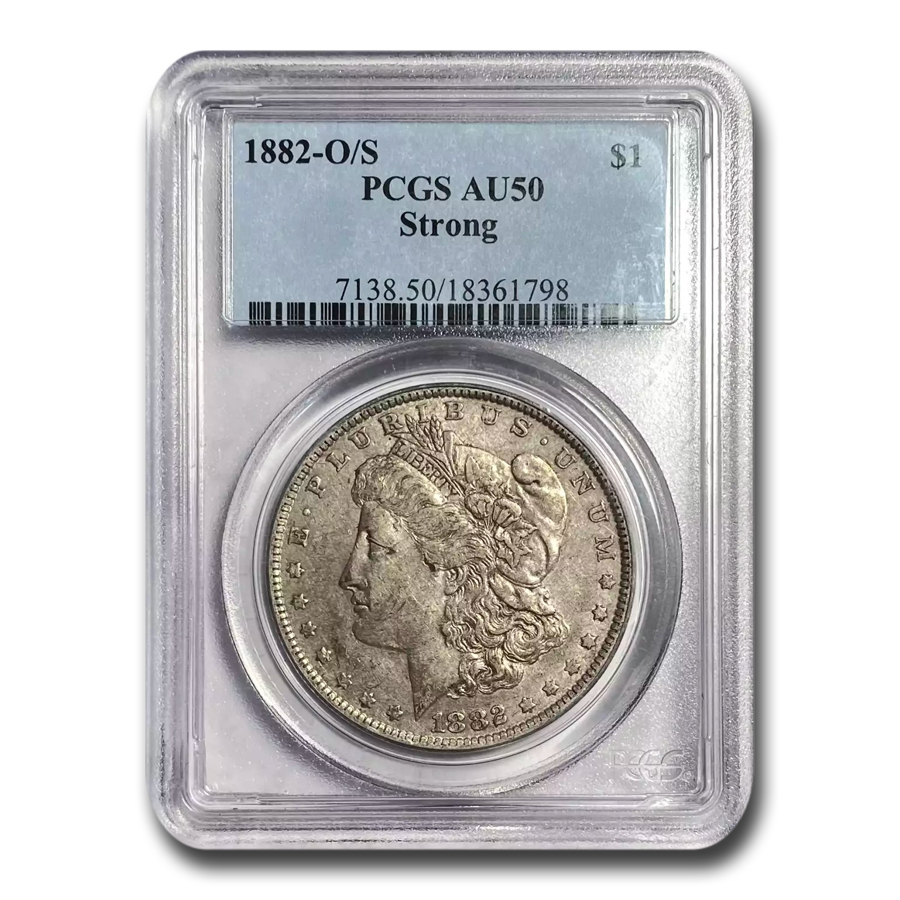 Buy 1882-O/S Morgan Dollar Strong AU-50 PCGS (VAM Top-100)
