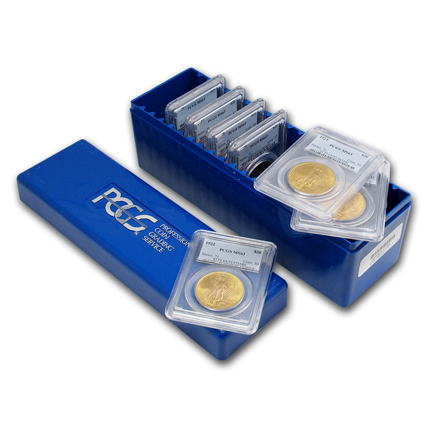 Buy 7-Coin $20 Saint-Gaudens Gold Double Eagle Date Set MS-63 PCGS