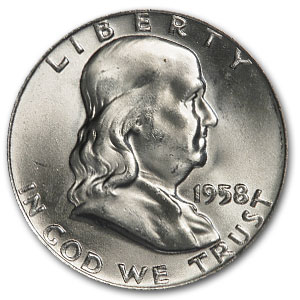 Buy 1958-D Franklin Half Dollar BU