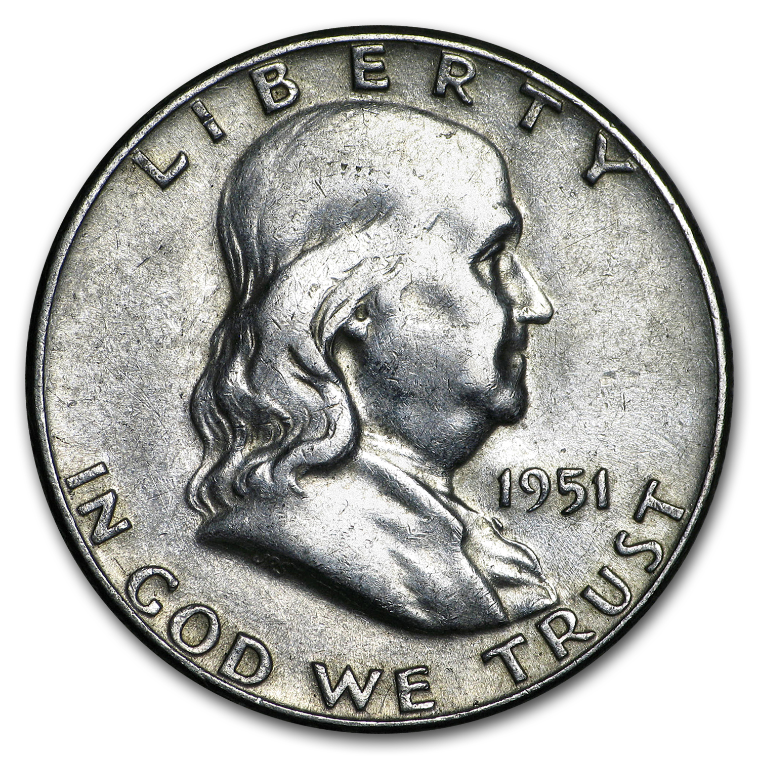 Buy 1951 Franklin Half Dollar Fine/XF