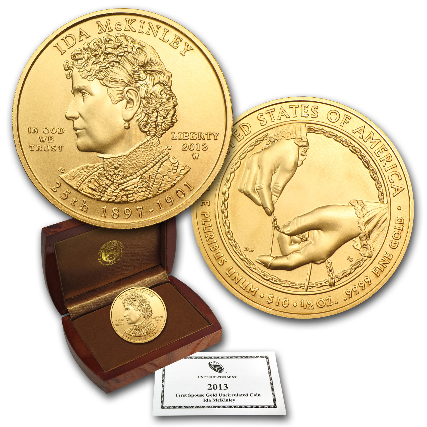 Buy 2013-W 1/2 oz Gold Ida McKinley BU (w/Box & COA)