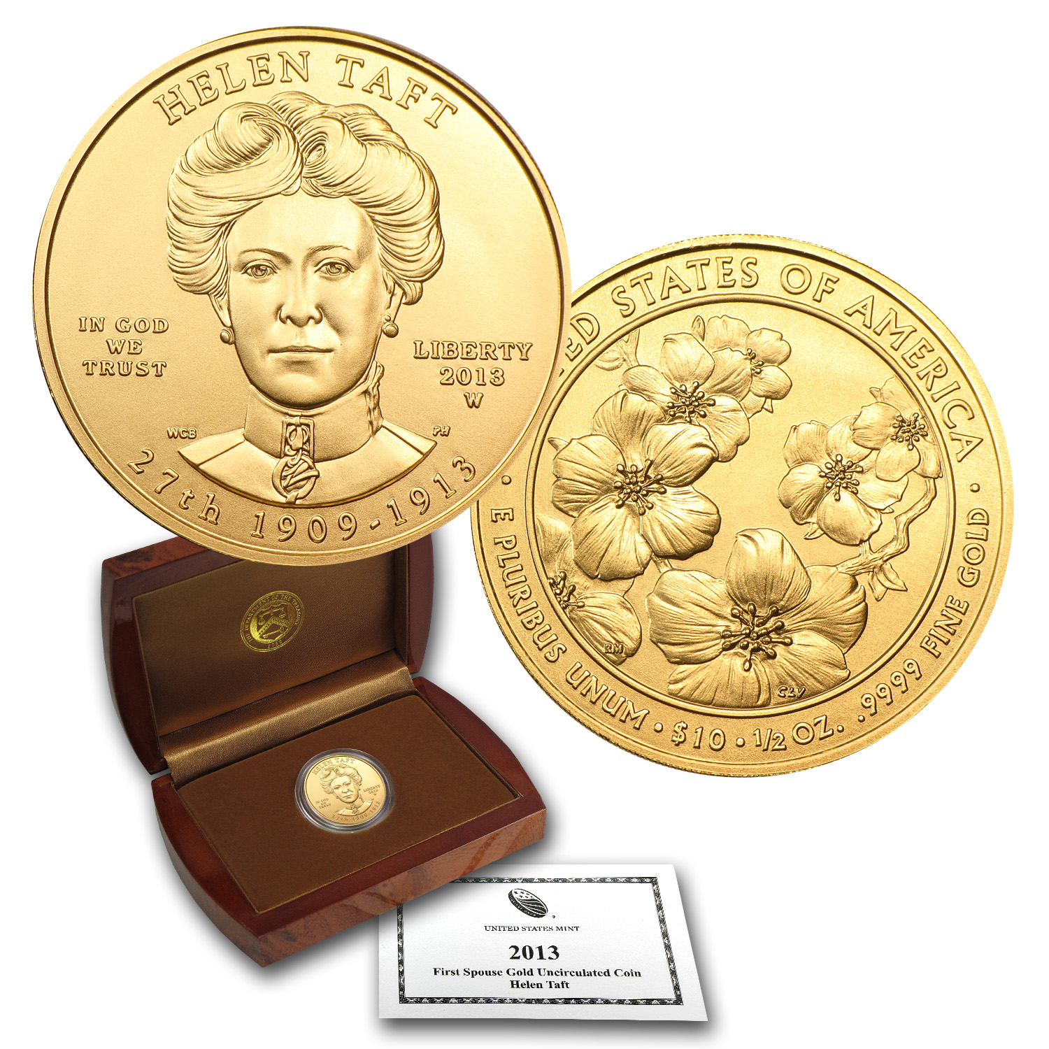 Buy 2013-W 1/2 oz Gold Helen Taft BU (w/Box & COA)