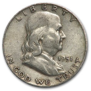 Buy 1951-D Franklin Half Dollar Fine/XF