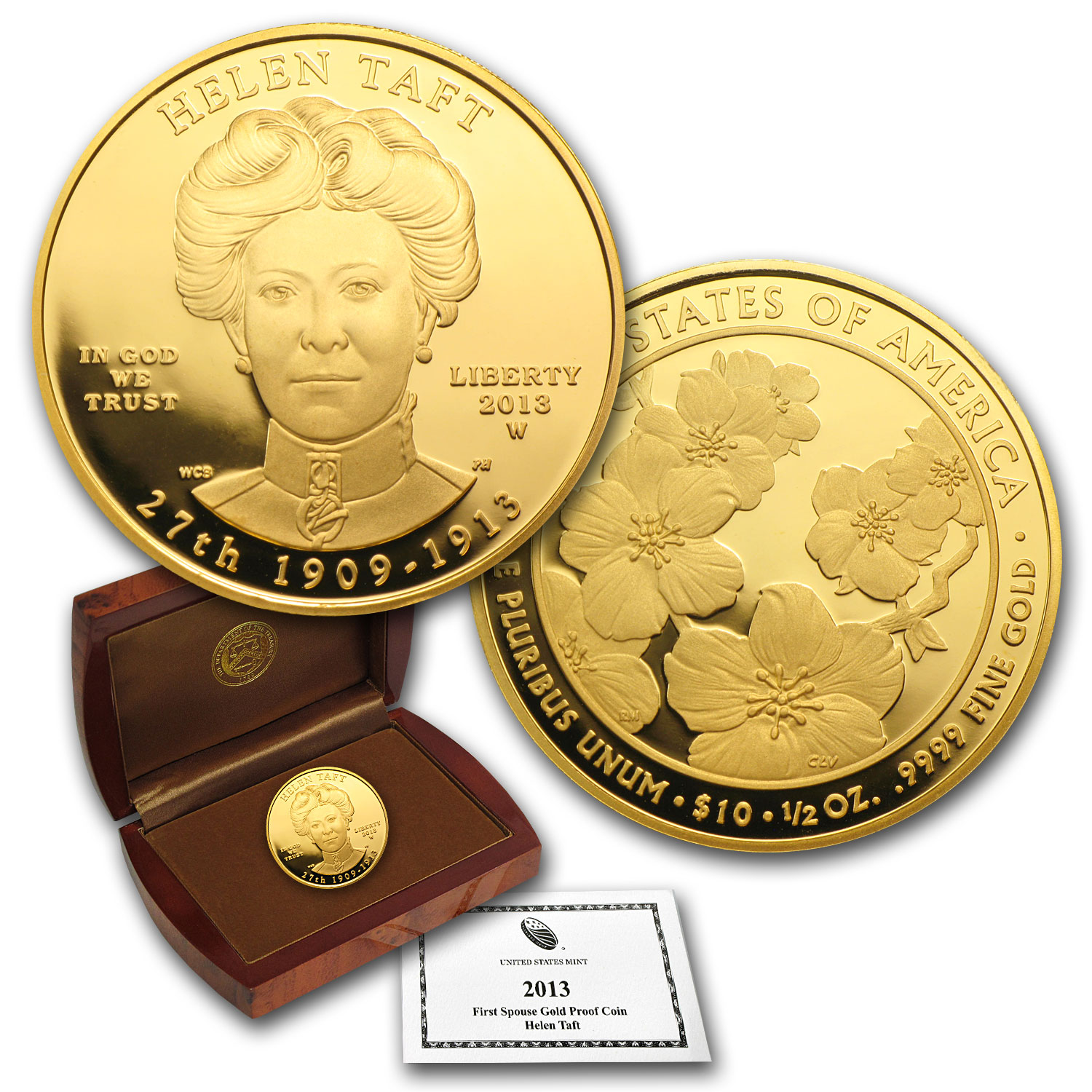 Buy 2013-W 1/2 oz Proof Gold Helen Taft (w/Box & COA)