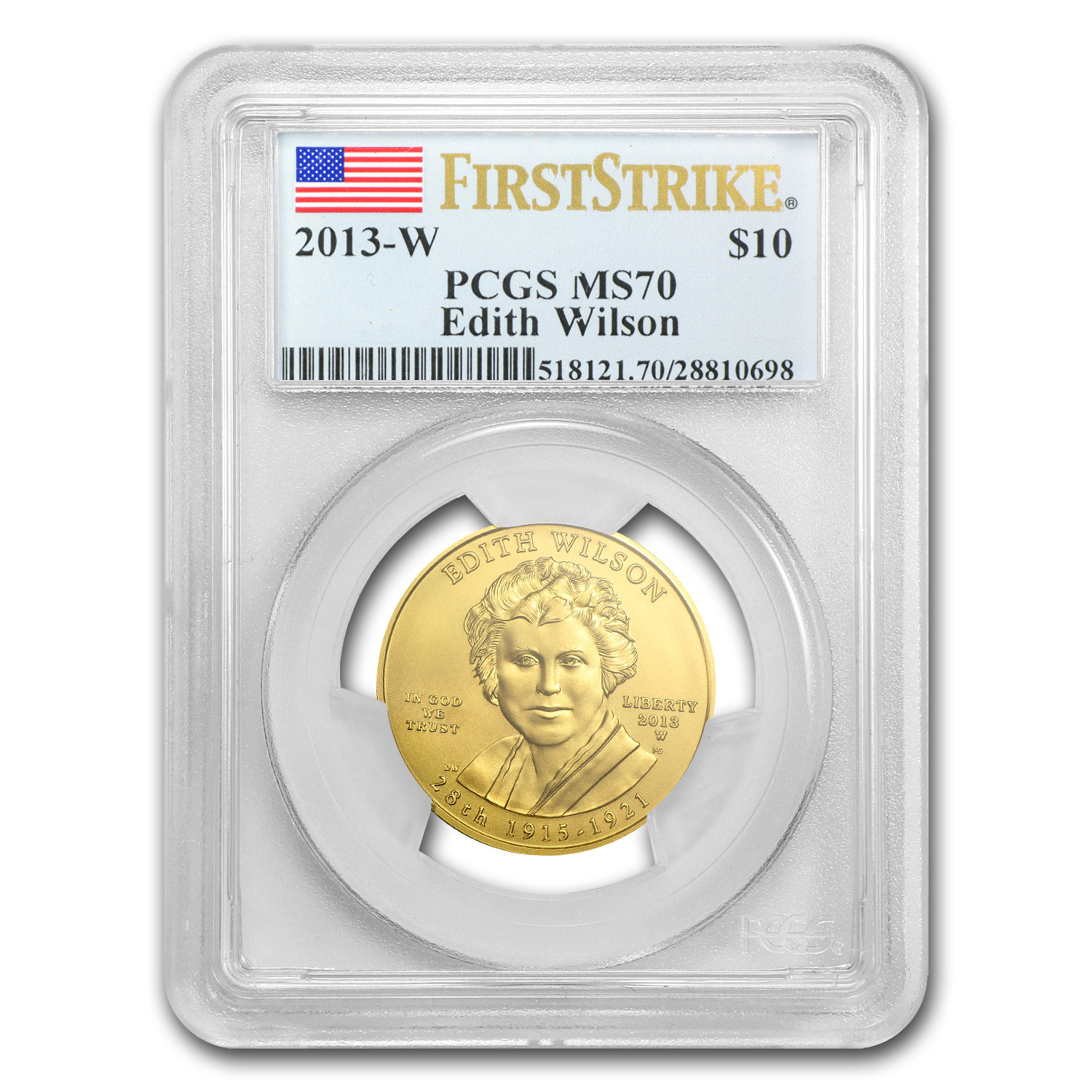 Buy 2013-W 1/2 oz Gold Edith Wilson MS-70 PCGS (FirstStrike?)