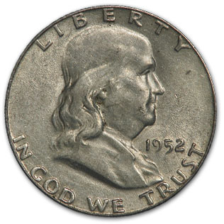 Buy 1952 Franklin Half Dollar Fine/XF