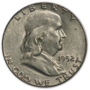 Buy 1952 Franklin Half Dollar Fine/XF - Click Image to Close