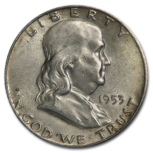 Buy 1953-D Franklin Half Dollar Fine/XF