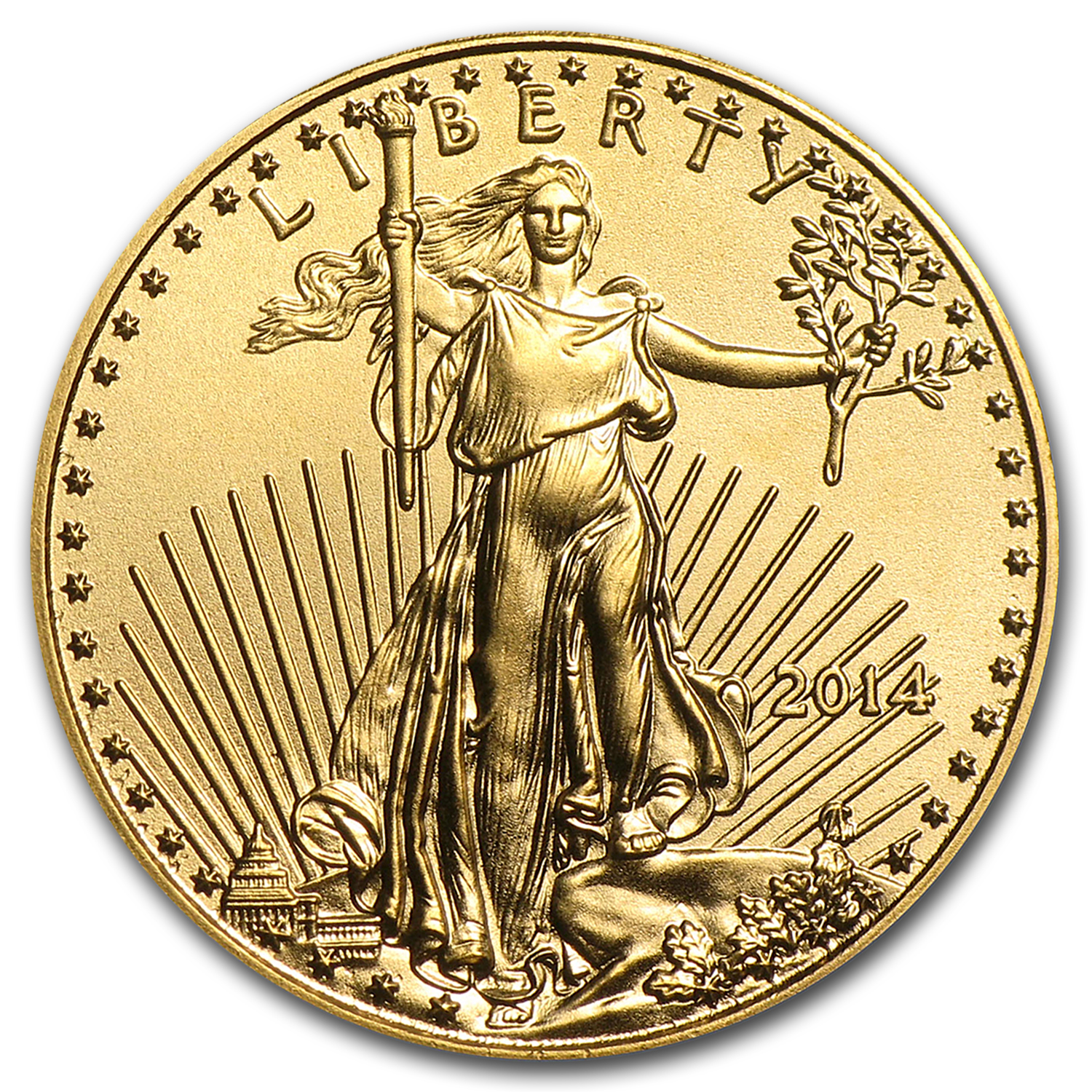 Buy 2014 1/10 oz American Gold Eagle BU