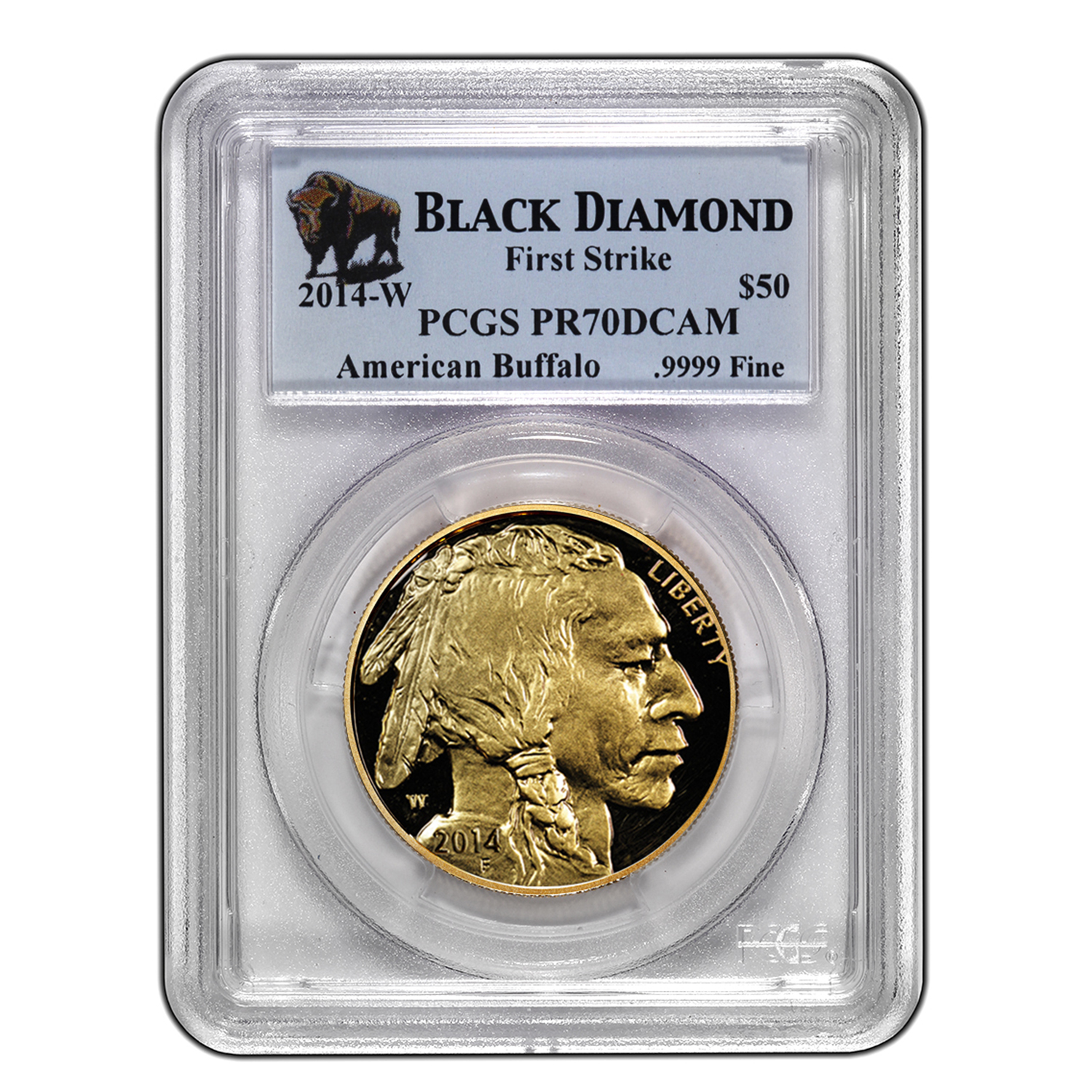 Buy 2014-W 1 oz Proof Gold Buffalo PR-70 PCGS (FS, Black Diamond)