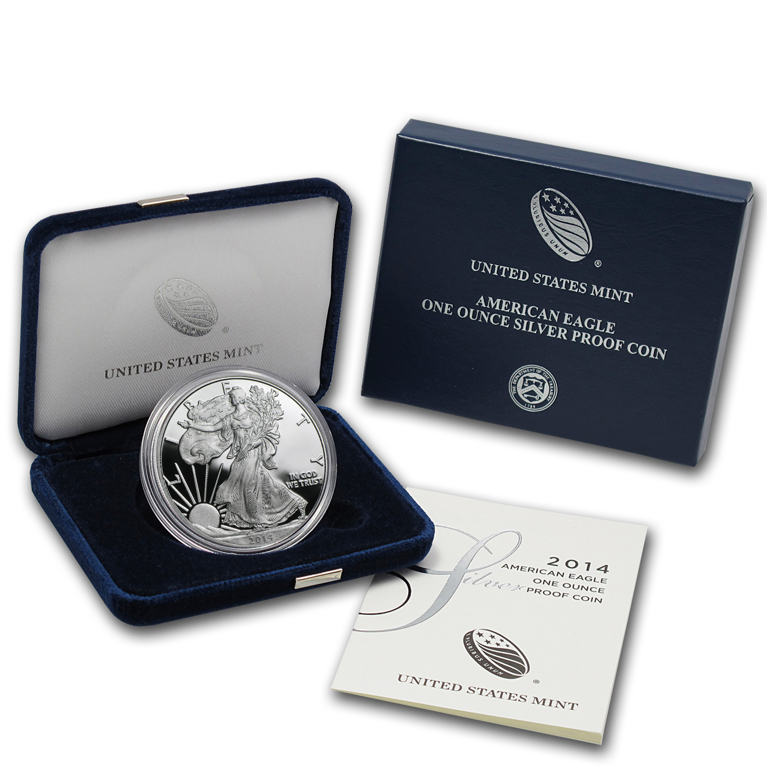 Buy 2014-W 1 oz Proof American Silver Eagle (w/Box & COA)