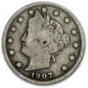 Buy 1907 Liberty Head V Nickel Good+