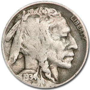 Buy 1934-D Buffalo Nickel Good/VG