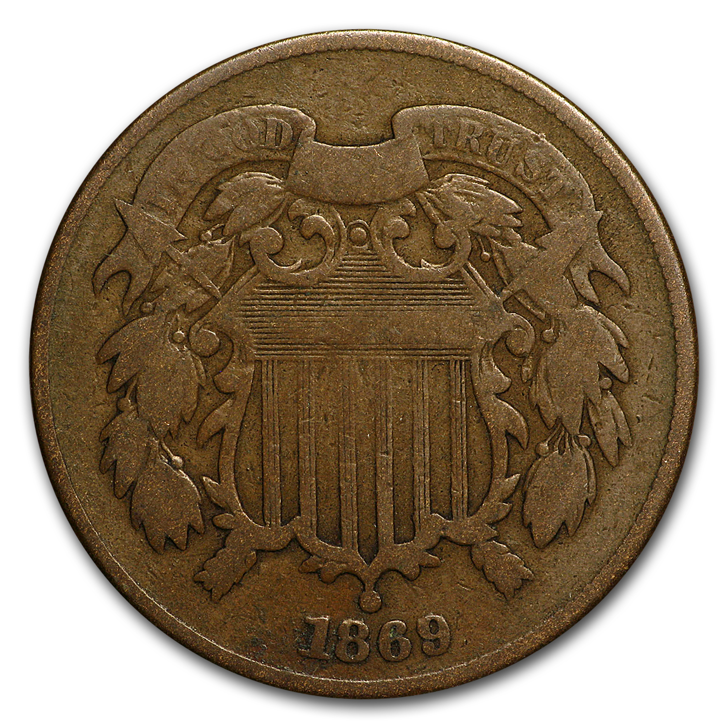 Buy 1869 Two Cent Piece VG