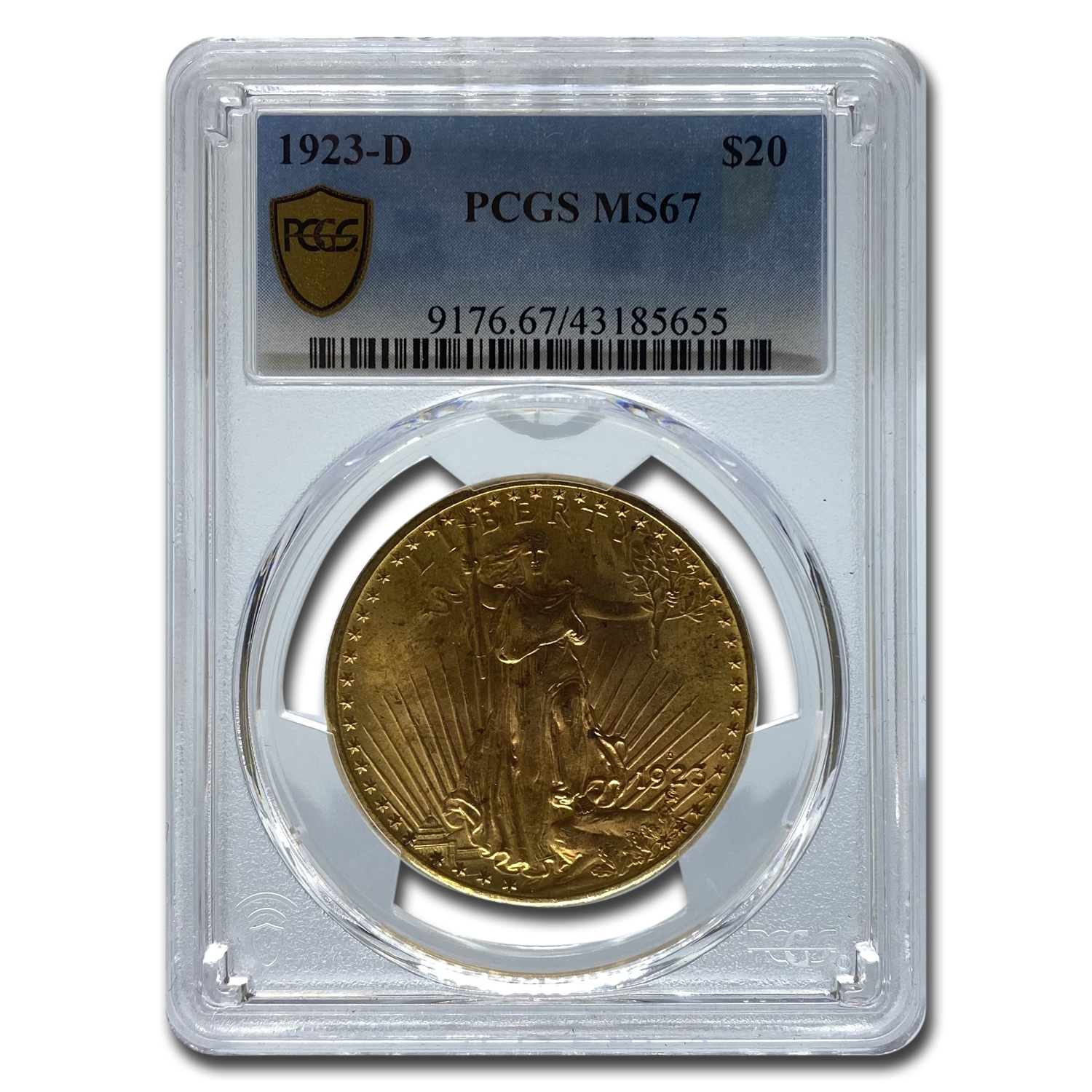 Buy 1923-D $20 Saint-Gaudens Gold Double Eagle MS-67 PCGS