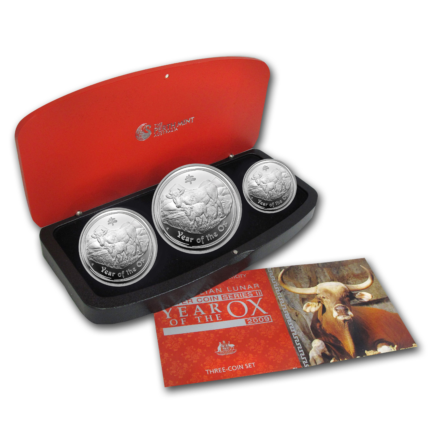 Buy 2009 Australia 3-Coin Silver Year of the Ox Proof Set - Click Image to Close